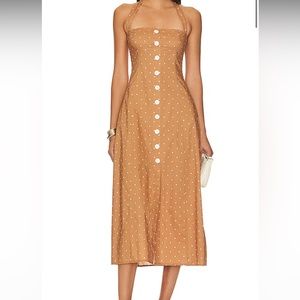 WeWoreWhat Halter Button Up Midi Dress